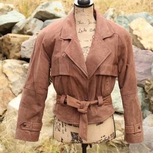 VTG 80's Jay Jacobs Leather Crop Moto Jacket